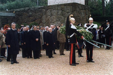 Il presidente Scalfaro alla commemorazione