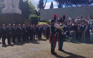 25 aprile 2025. Festa della Liberazione presso il Mausoleo delle Fosse Ardeatine. Visite istituzionali